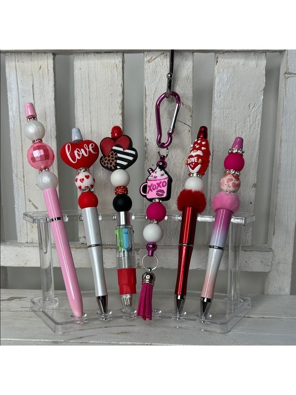 Love-Themed Pen Set with Keychain